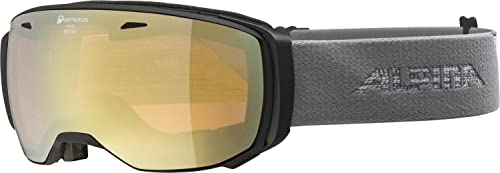 ALPINA ESTETICE Q - Verspiegelte, Kontrastverstärkende & Polarisierte OTG Skibrille Mit 100% UV-Schutz Für Erwachsene, black-grey, One Size von ALPINA
