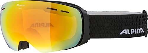 ALPINA GRANBY Q-LITE - Verspiegelte, Kontrastverstärkende Skibrille Mit 100% UV-Schutz Für Erwachsene, black matt, One Size von ALPINA