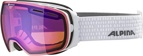 ALPINA GRANBY Q-LITE - Verspiegelte, Kontrastverstärkende Skibrille Mit 100% UV-Schutz Für Erwachsene, white, One Size von ALPINA