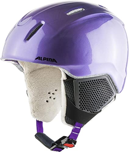 ALPINA CARAT LX - Sicherer, Bruchfester & Individuell Anpassbarer Skihelm Für Kinder, flip flop purple, 51-55 cm von ALPINA