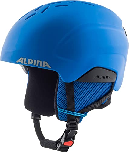 ALPINA PIZI - Sicherer, Bruchfester & Individuell Anpassbarer Skihelm Mit Abnehmbaren Ohrenpolstern Für Kinder, blue matt, 46-51 cm von ALPINA