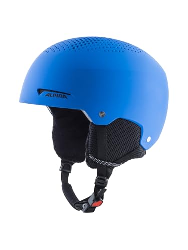 Alpina ZUPO - Sicherer, Stoßabsorbierender, Belüfteter & Schlagfester Skihelm Für Kinder, Blue matt, 51-55 cm von ALPINA