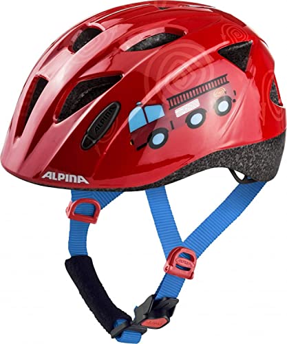 ALPINA XIMO - Leichter, Sicherer & Bruchfester Fahrradhelm Mit Optionalen LED-Licht Für Kinder, firefighter gloss, 49-54 cm von ALPINA