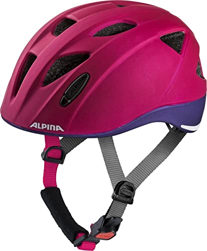 ALPINA XIMO L.E. - Leichter, Sicherer & Bruchfester Fahrradhelm Mit Optionalen LED-Licht Für Kinder, deeprose-violet matt, 49-54 cm von ALPINA