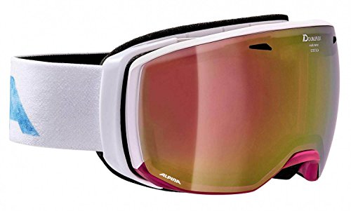 Alpina Estetica MM Skibrille (Farbe: 852 transluzent/pink/white, Scheibe: MULTIMIRROR violet) von ALPINA