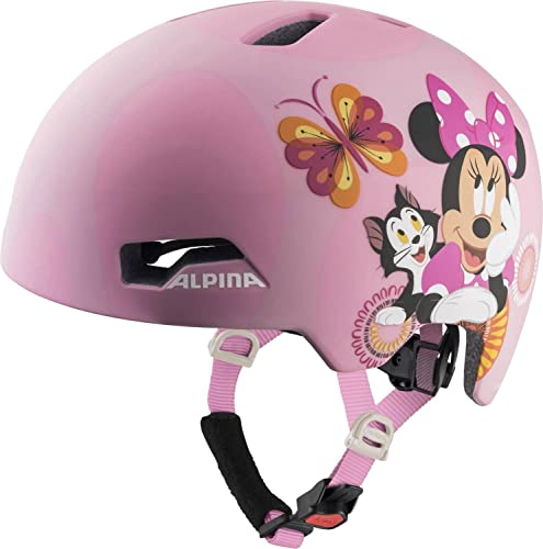 ALPINA HACKNEY DISNEY - Leichter, Bruchfester & Optimal Klimatisierter Disney Fahrradhelm Mit Nachrüstbarem LED Für Kinder, Minnie Mouse, 51-56 cm von ALPINA