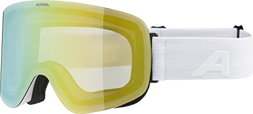 Alpina PENKEN - Verspiegelte, Kontrastverstärkende & Polarisierte OTG Skibrille Mit 100% UV-Schutz Für Erwachsene, white matt, One Size von ALPINA