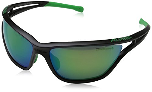 Alpina Sonnenbrille Performance Eye-5 cm, Black matt-Green, One Size von ALPINA