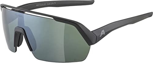 Alpina Unisex - Erwachsene, TURBO HR Q-LITE Sportbrille, black matt/silver, One Size von ALPINA