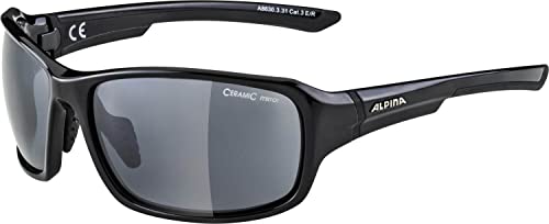 ALPINA LYRON - Verspiegelte und Bruchsichere Sport- & Fahrradbrille Mit 100% UV-Schutz Für Erwachsene, black-grey gloss, One Size von ALPINA