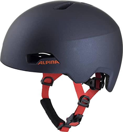 ALPINA HACKNEY - Leichter, Bruchfester & Optimal Klimatisierter Fahrradhelm Mit Nachrüstbarem LED Für Kinder, indigo matt, 51-56 cm von ALPINA