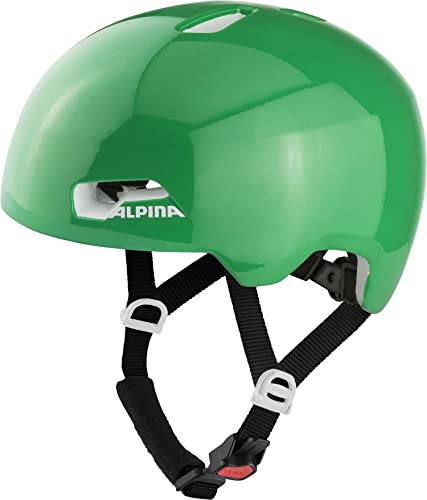 ALPINA HACKNEY - Leichter, Bruchfester & Optimal Klimatisierter Fahrradhelm Mit Nachrüstbarem LED Für Kinder, green gloss, 51-56 cm von ALPINA