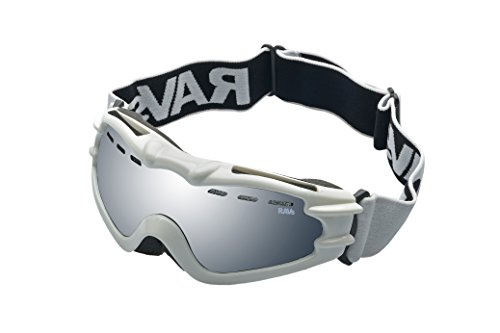 ALPLAND Skibrille weiss mit Antibeschlag Schutz und Helmkompatibel - silber Doppelglas von ALPLAND