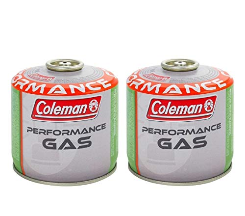 2 Stück Coleman C300 Performance Gaskartusche mit Gewinde mit 240 g Gas (Mix Butan/Propan) alle Produkte von Coleman mit Schraube von ALTIGASI
