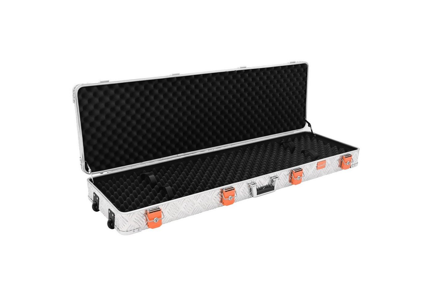 ALUBOX Koffer Waffenkoffer Aluminium Riffelblech Langwaffenkoffer, 2 Rollen von ALUBOX
