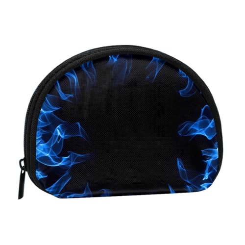 Blaue Flamme umkreist, Brieftasche Shell Make-up Tasche Frauen Aufbewahrungstasche Kleine Geldbörse Shell Wechseltasche von ALZVULG