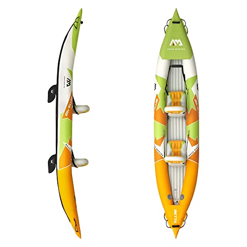 Aquamarina Unisex – Erwachsene 2 Posti Kayak Betta-412 Kajak, Orange/Grün/Weiß, Uni von Aquamarina