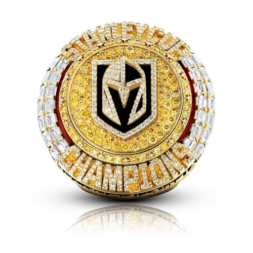 AMCLAIHHH 2023 Nordamerika Hockey Vegas Golden Knights Championship Ring - EIN besonderes Geschenk für Eishockeyfans, Sammler, Männer und Jungen,8# von AMCLAIHHH