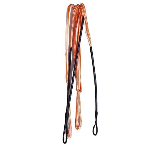 Bogenschießen 60-70 Zoll Bogensehne Handgefertigte Ersatz-Bogensehne für traditionelles Recurve-Bogen-Langbogen-Zubehör (orange und weiß, 66 Zoll) von AMEYXGS