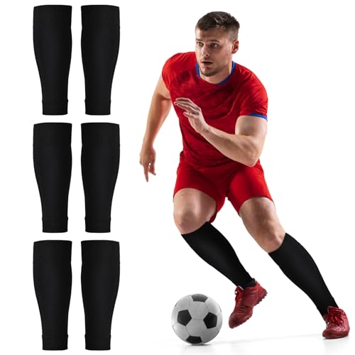 AMFUN Fußball Stutzen, Fußball Sleeves Tubes, Fußballsocken Elastische Atmungsaktive Stutzen, Trainingssocke Sportsocken, Schienbeinschoner Halterung Socken Fussball von AMFUN