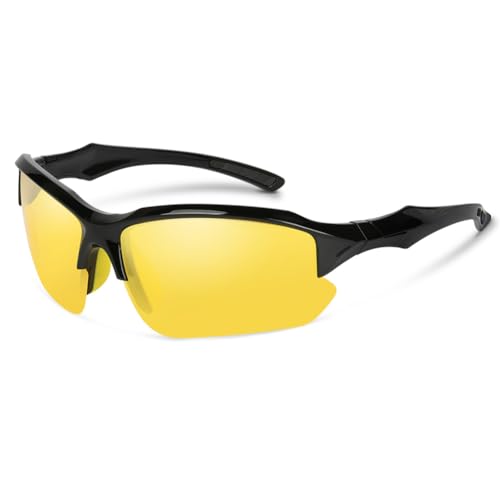 AMFUN Polarisierende Sport-Sonnenbrille, Fahrradbrille, Sport Sonnenbrille, Winddicht Sportbrille, UV400 Schutz Radsportbrillen für Outdooraktivitäten, Wie Radfahren Laufen Klettern Autofahren von AMFUN