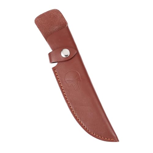 AMIJOUX Leder Messer Scheide, 6 Zoll gerade Messer Holster Messer Klinge Abdeckung Messer Fall mit Gürtelschlaufe für Camping BBQ Jagd von AMIJOUX