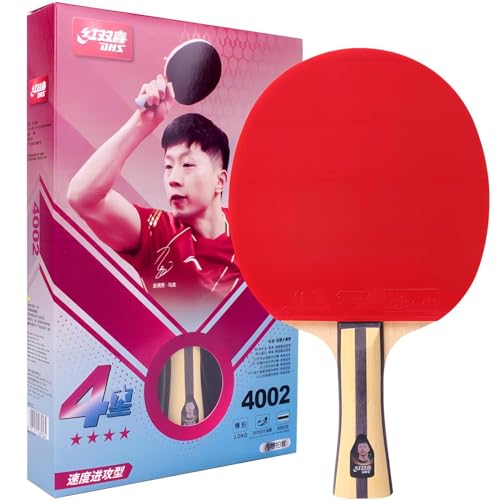 Double Happiness DHS 4002 Ping Pong Paddel Professioneller Tischtennisschläger mit Tragetasche – ITTF zugelassenes Gummi für Turnierspiele von AMIRDE