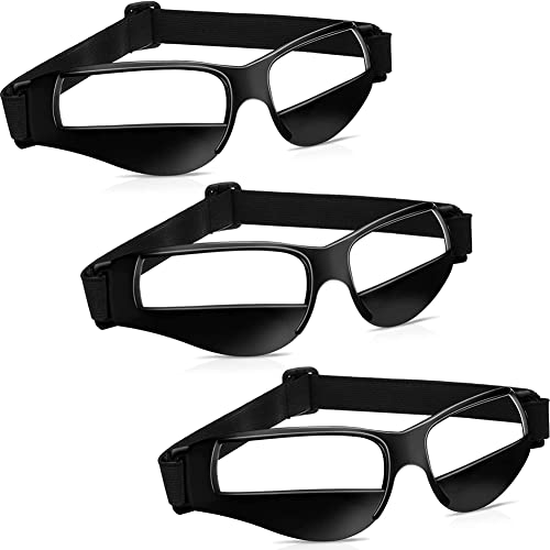 AMIUHOUN 3 x Sport-Dribbler-Spezifikationen, Basketball-Trainingsausrüstung, Basketballbrille, Dribbling-Hilfe, verstellbare Dribbling-Brille von AMIUHOUN