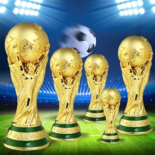 AMMICCO Gold-Trophäe Fußball-Trophäe Weltmeisterschaft Replik der Weltmeisterschaft Sammlung von Erinnerungsstücken Dekorationen für Haus Büro Geschenke für Fans (27 cm) von AMMICCO