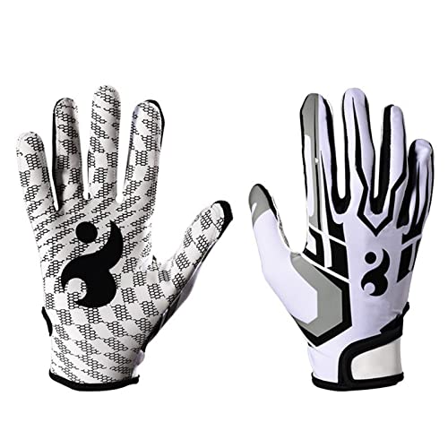 AMONIDA American Football-Handschuhe, Mitteldicker Look und Elastische Sporthandschuhe für Baseball (S) von AMONIDA
