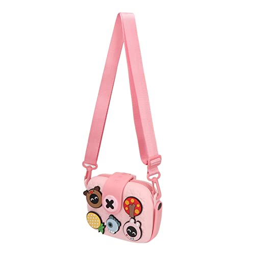 AMONIDA Kinder-Kameratasche, Große Kapazität, Leichte Umhängetasche für Kleinkinder, Satte Farben für den Außenbereich (Rosa) von AMONIDA