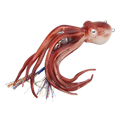 AMONIDA Künstlicher Tintenfischköder, Roter Edelstahl-Tintenfischköder für das Meeresangeln von AMONIDA