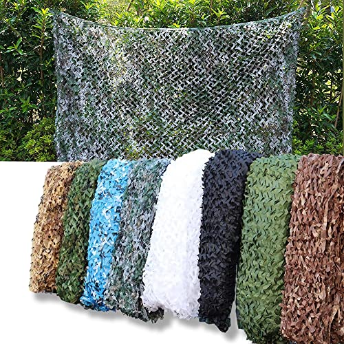 AMXFS Camouflage Net Tarnnetz Sonnensegel 1x9m - WaldTarnung Sonnenschutznetze Partydekoration Tarnung Sonnenschutz Net Sichtschutz Autoplanen Woodland Armee von AMXFS