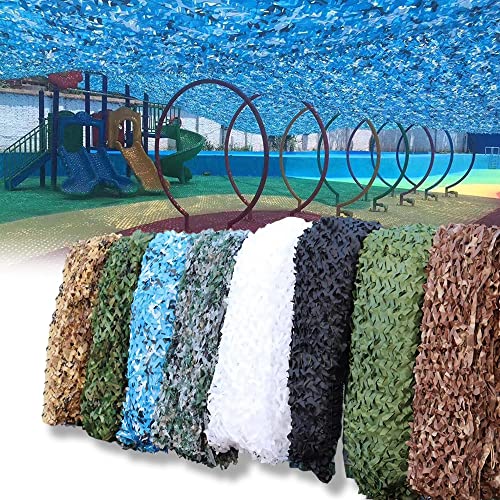 AMXFS Tarnnetz Sonnensegel Camouflage Net 4x8m - Marine Tarnung Sonnenschutznetze Partydekoration Tarnung Sonnenschutz Net Sichtschutz Autoplanen Woodland Armee von AMXFS