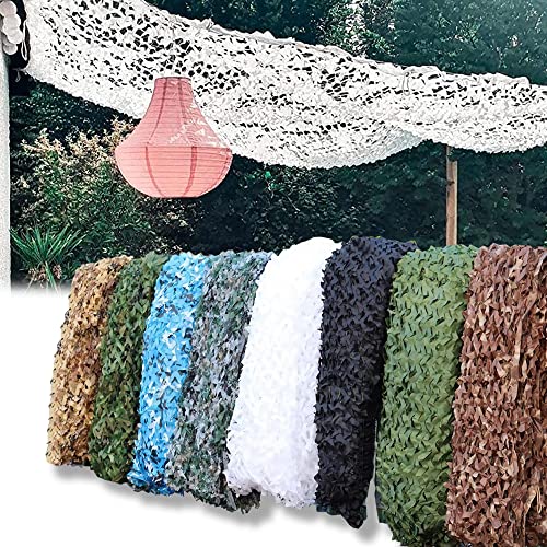 AMXFS Tarnnetz Sonnensegel Camouflage Net 1x7m - Weiße Tarnung Sonnenschutznetze Partydekoration Tarnung Sonnenschutz Net Sichtschutz Autoplanen Woodland Armee von AMXFS