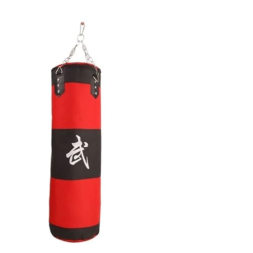 Boxsack, robuster Boxsack für Heim-Fitnessstudio, 100 cm, Haken zum Aufhängen, Sandsack, 80 cm, leer, Schwerer Kick, Muay-Thai-Sandsack, Boxsäcke von AMZHEZIYI