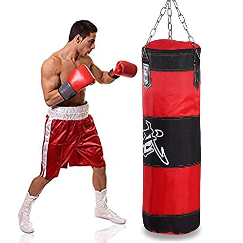 Schweres Boxsack-Set für Kampfsport/Kickboxen: Robuster Boxsack, Handschuhe und Übungsgurt – ideal für Karate-Training von AMZHEZIYI