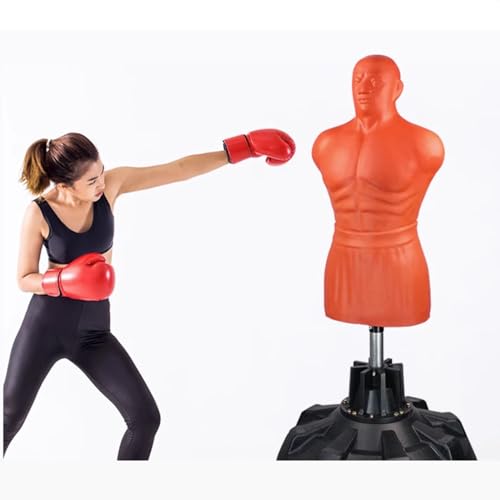 Stehende Boxpuppe, Boxtrainingsgerät, Sandsackständer für Erwachsene, Basiseinheit, Torso-Mannequin, geeignet für freistehende Taekwondo- und Grappling-Trainer von AMZHEZIYI