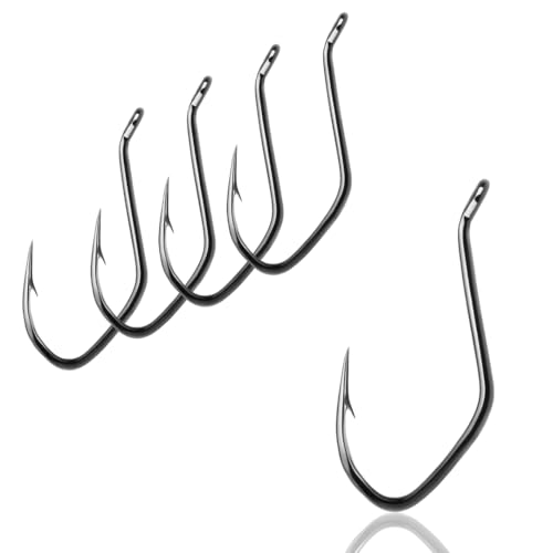 AMZfishing® 5X Wallerhaken Catfish Power Laser 3X | Welshaken | Raubfischhaken | Angelhaken groß | Angelhaken scharf | Catfish Haken (5, b: #2/0) von AMZfishing
