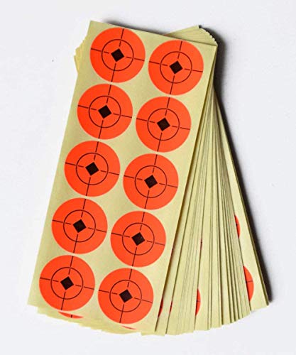 ANCLLO 250 Stück pro Packung zum Aufkleben, Zielscheiben, 5 cm, Zielpaster, Papieraufkleber zum Schießen, Orange von ANCLLO