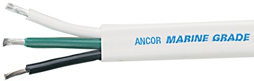 Ancor Other TRIPLEX Cable 16/3AWG (3X1MM²) White, Flat 250FT DAN-688, Multicolor, One Size von ANCOR MARINE GRADE