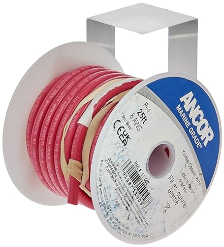 Ancor Other TINNED Copper Wire 8AWG (8MM²) RED 50FT DAN-1011, Multicolor, One Size von Ancor