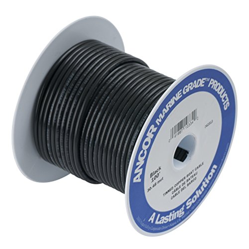 Ancor Other TINNED Copper Wire 000AWG (85MM²) Black 50FT DAN-1110, Multicolor, One Size von Ancor