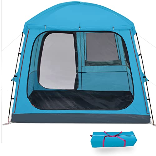 Camping Tent 10-12 Extra Large Person Tents, 2 Big Doors Instant Tent for Family Easy Setup Family Camping Tents Beach Tent Space for 2/4/6/8/10/12 People Man (Blue) von ANDAFEICT
