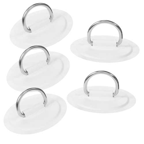 ANDRESLAD 5 Stück Teiliges D Ring Patch aus robustem PVC stark tragfähig flexibel und verschleißfest zum Nachrüsten von Ringen an aufblasbaren Booten Kajaks SUP Paddleboards zur von ANDRESLAD