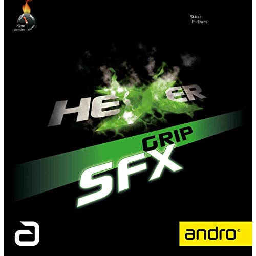 ANDRO Belag Hexer Grip SFX Farbe 1,7 mm, schwarz, Größe 1,7 mm, schwarz von ANDRO