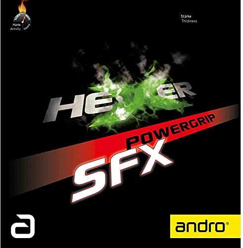 ANDRO Belag Hexer Powergrip SFX Farbe 1,9 mm, schwarz, Größe 1,9 mm, schwarz von ANDRO