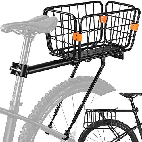ANGGOER Fahrrad Gepäckträger Mountainbike - Aluminiumlegierung Fahrradgepäckträger MTB Gepäckträger Fahrrad mit Reflektor/Fahrradkörbe - Maximalbelastung 75kg von ANGGOER