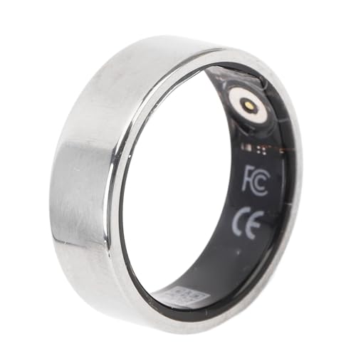 Gesundheitsmonitor-Ring, 18 MAh, Intelligenter Gesundheitsring, Schlafqualitätserkennung, Leichtes Silber für den Täglichen Gebrauch (Größe 20) von ANGGREK