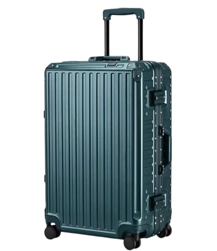 Koffer & Trolleys Reisekoffer Koffer Hartschalengepäck Mit Aluminiumrahmen, Koffer Ohne Reißverschluss Mit Spinnerrädern Handgepäck Koffer (Color : A, Size : 28in) von ANIIC